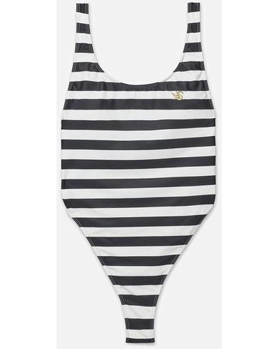 FRAME Ritz Stripe Swimsuit - White