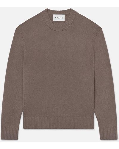 FRAME The Cashmere Crewneck Sweater - Brown