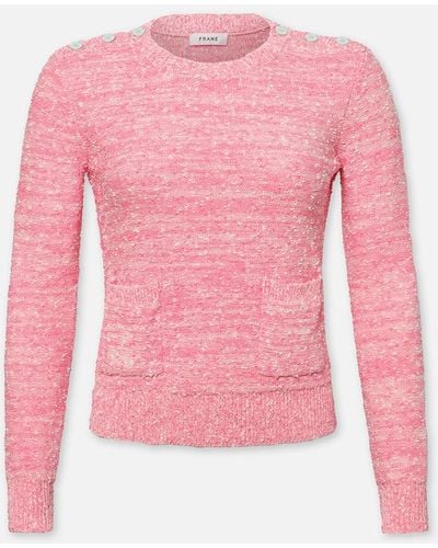 FRAME Patch Pocket Sweater - Pink