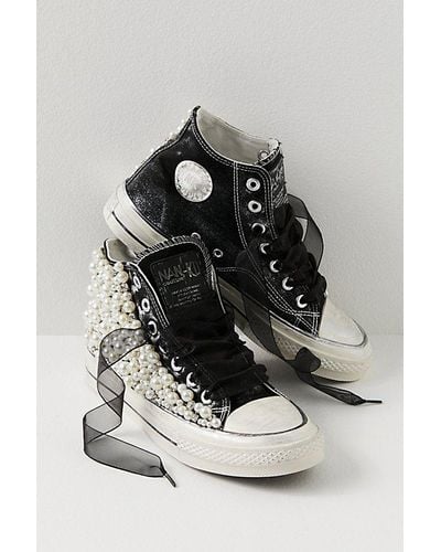 Free People Pearl Crush Hi Top Sneakers - Multicolor