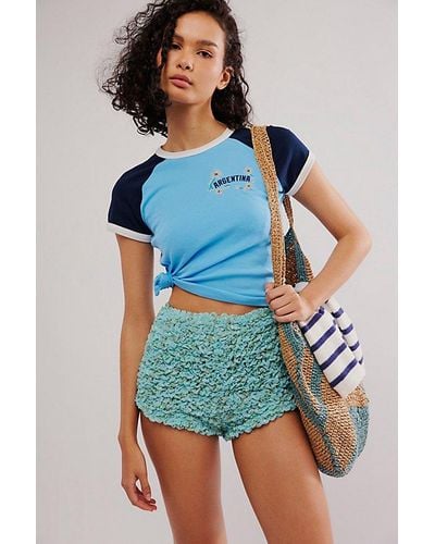 Intimately By Free People Scrunch It Up Shorts - Blue