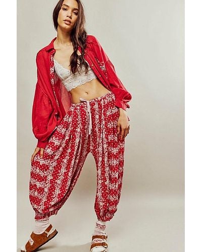 Free People After Hours Sleep Pants - Red