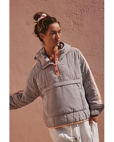 Fp Movement Pippa Pullover Colorblock Puffer - Brown