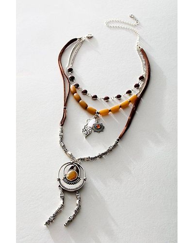 Free People Tennessee Layered Necklace - Gray