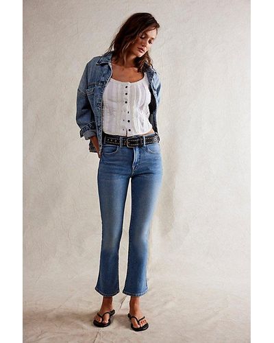 Free People We The Free Low Maintenance Mid-rise Flare Jeans - Blue