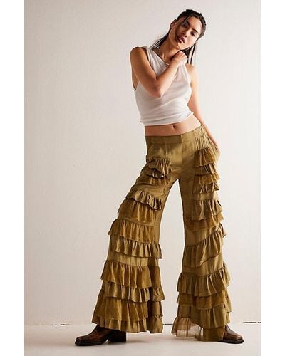 Free People Rock And Frill Pants - Natural