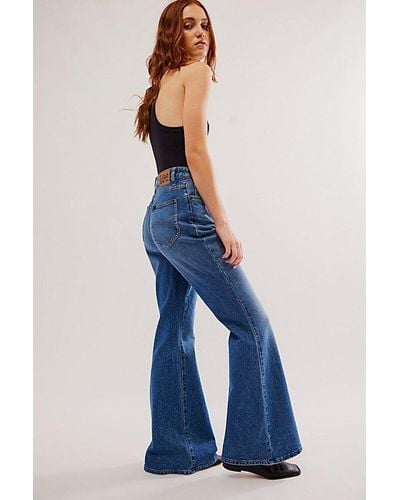 Lee Jeans High-rise Flare Jeans At Free People In Moutain Hike, Size: 25 - Blue