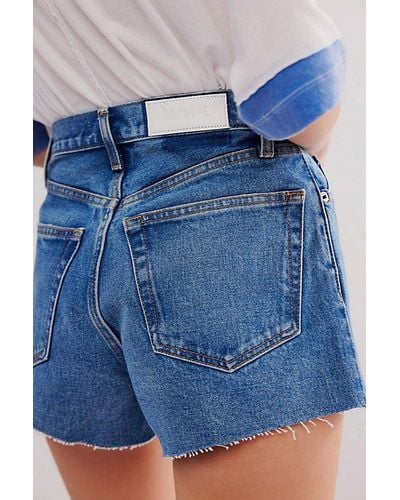 RE/DONE '70S High-Rise Shorts - Blue