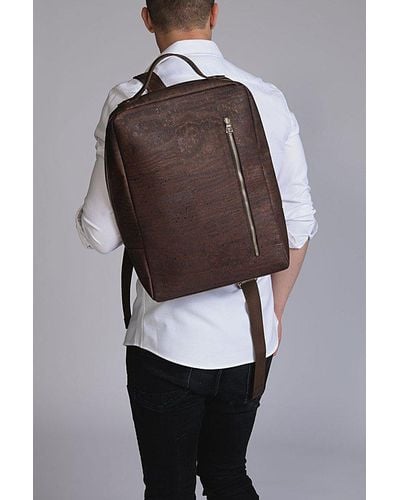 Tiradia Cork Contemporary Commuter Backpack - Brown