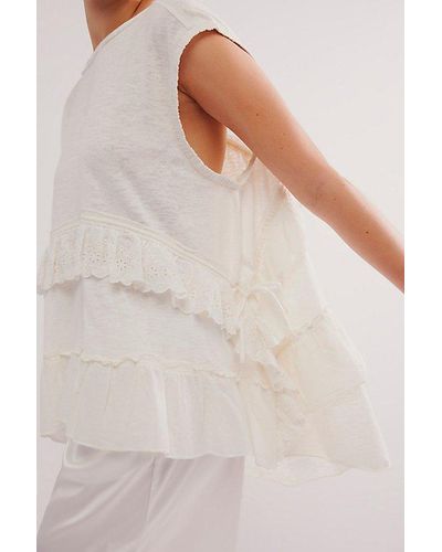 Free People Claire Tee - Natural