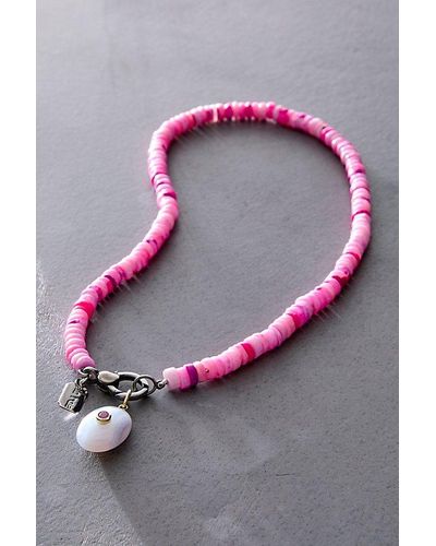 Ela Rae Candy Pendant Necklace - Pink