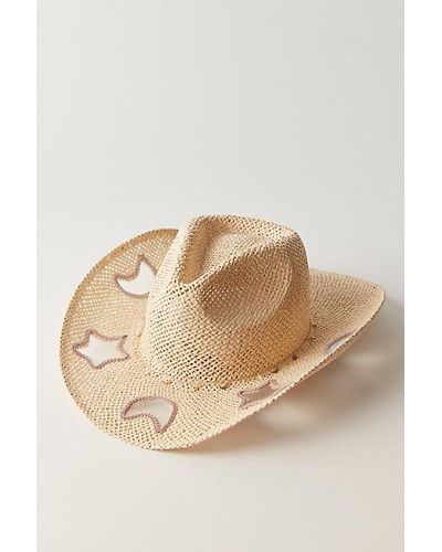 Free People Celestial Suncatcher Cowboy Hat - Natural