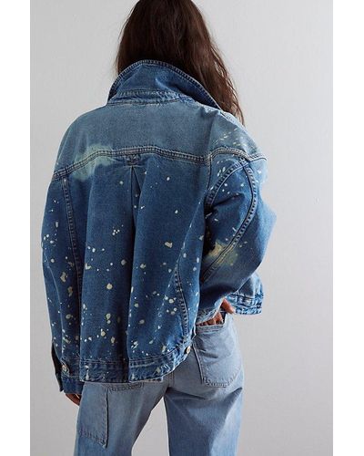 Free People Opal Swing Denim Jacket - Blue