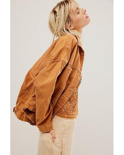 Brown Jean and denim jackets for Women | Lyst