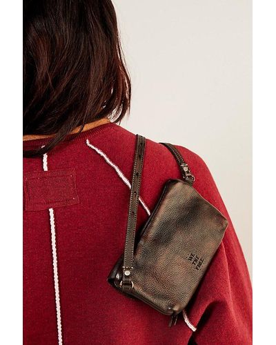 Free People Rider Crossbody Bag At Free People In Onyx - Red