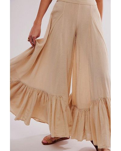 Free People Summer Kiss Godet Trousers - Natural