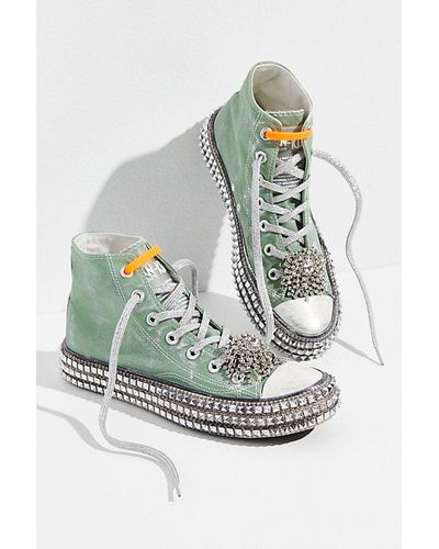 Free People Cruise Studded Hi Top Sneakers - Multicolor