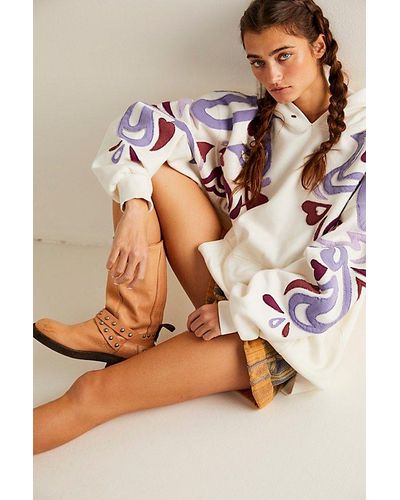 Free People We The Free It's A Vibe Swirl Hoodie - Brown