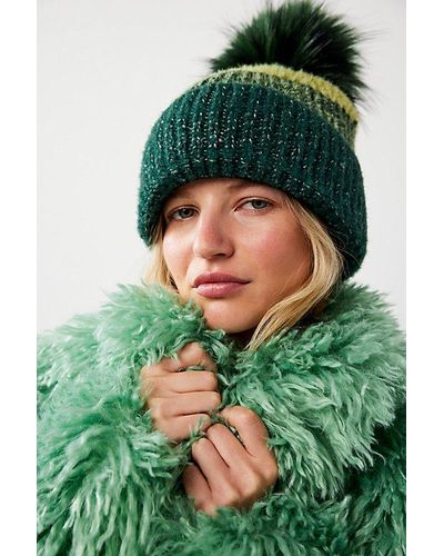 Free People Cold Creek Pom Beanie - Green