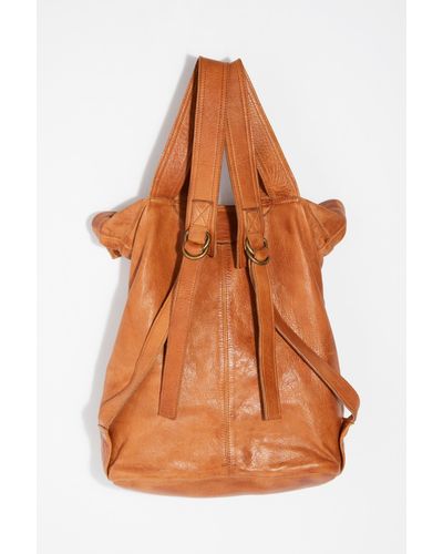 Free People Arlow Leather Backpack By Tano - Brown