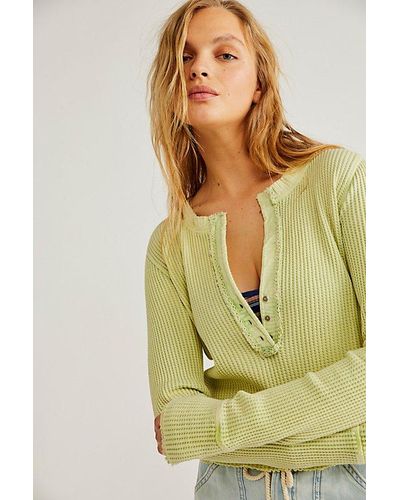 Free People Fp One Colt Thermal - Yellow