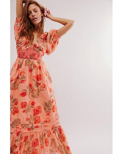 Free People Golden Hour Maxi Dress - Red