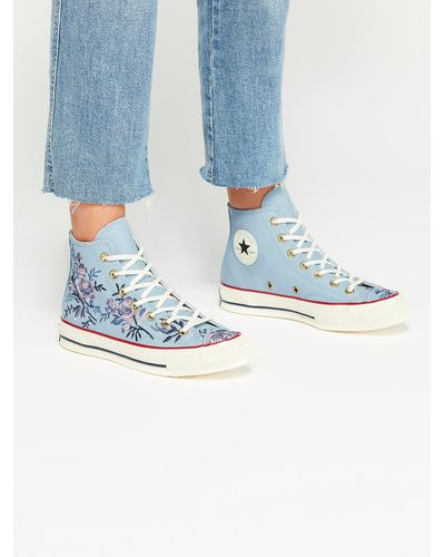 Free People Embroidered High-top Chuck Sneaker - Blue