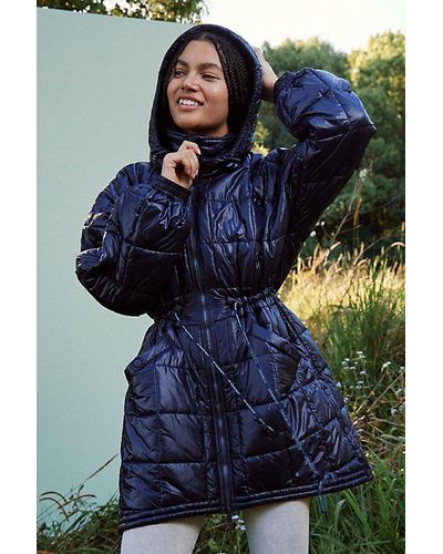 Fp Movement Patricia Packable Poncho Puffer - Blue