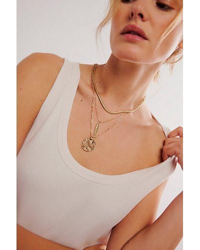 Free People Oversized Coin Necklace - White