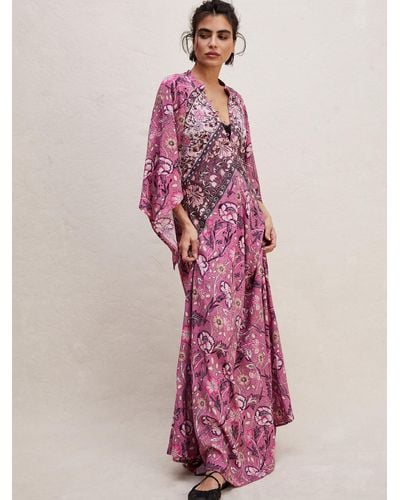 Free People Jen's Pirate Booty Baroque Hyacinth Gown - Pink