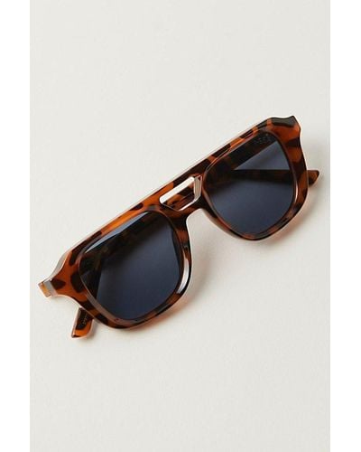 Free People Ruby Polarized Sunnies At In Tort/navy - Black