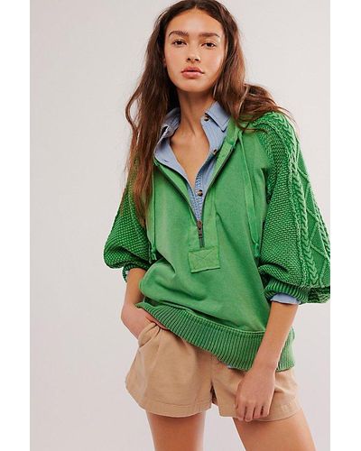 Free People Milo Hoodie - Green