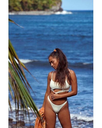 Toast Swim Toast Signature Cut-out Bikini Top At Free People In Meringue, Size: Xs - Multicolour