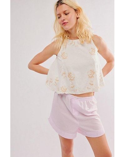 Free People Fun And Flirty Embroidered Top - White