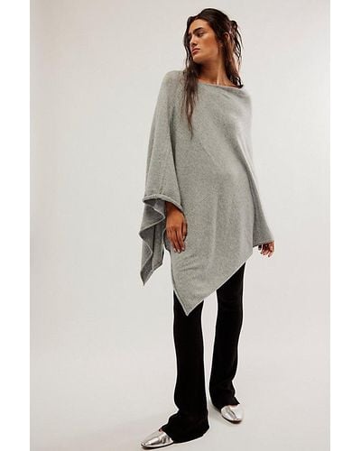 Free People Simply Triangle Poncho - Grey