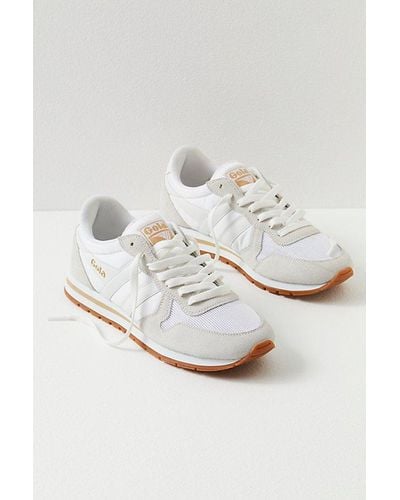 Gola Daytona Sneakers At Free People In Beige/gold, Size: Us 6 - White