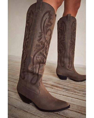 Jeffrey Campbell Finn Tall Western Boots - Multicolor