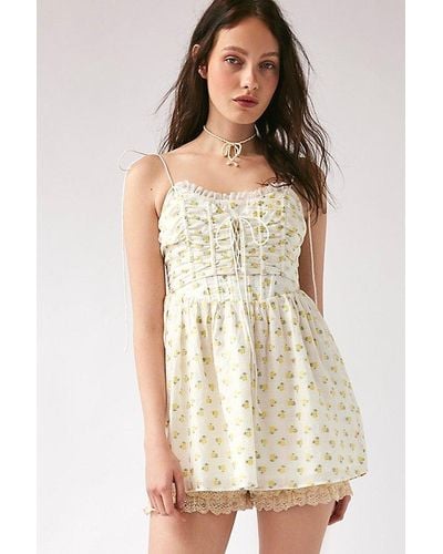 For Love & Lemons Kiela Mini Dress - Natural