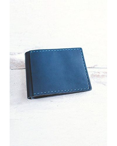 Free People Giving Bracelets Leather Bifold Wallet - Blue