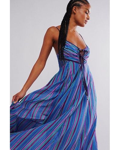 Free People Dream Weaver Maxi Dress - Blue