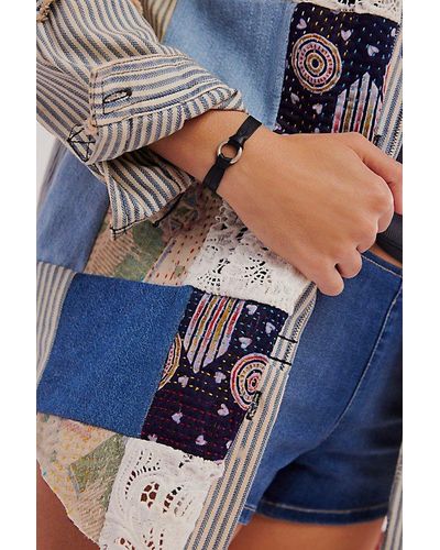 Free People County Lines Leather Bracelet - Multicolor