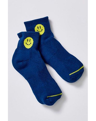 Fp Movement Movement Smiling Buti Ankle Socks - Blue