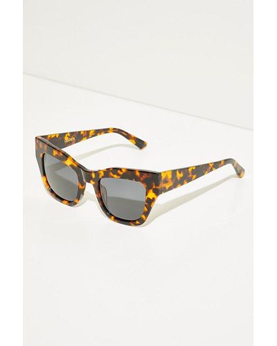 Free People Decker Cat Eye Polarized Sunglasses At In Tort - Multicolor