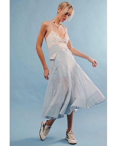 Free People This And That Midi Dress - Blue