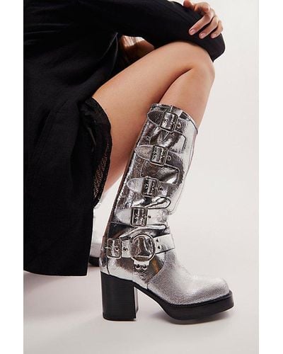 Jeffrey Campbell Buckle Up Baby Moto Boots - Black