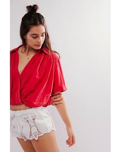 Free People We The Free Benny Shirt - Red