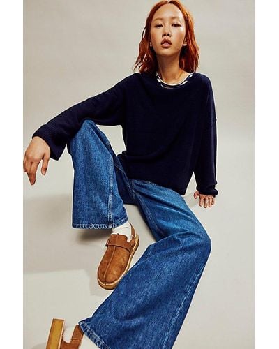 Free People Addie Cashmere Pullover - Blue