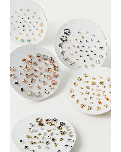 Free People Teeny Tiny Mega Stud Earring Set At In Here And Now - Natural
