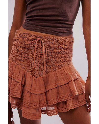 Free People Fp One Lucia Mini Skirt - Brown