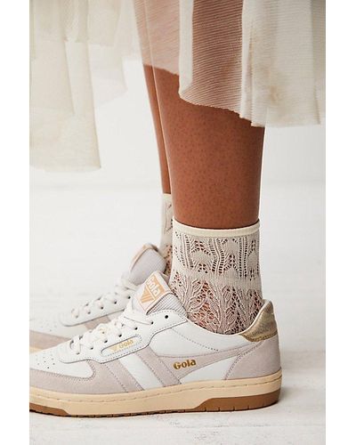 Swedish Stockings Erica Crochet Socks - White